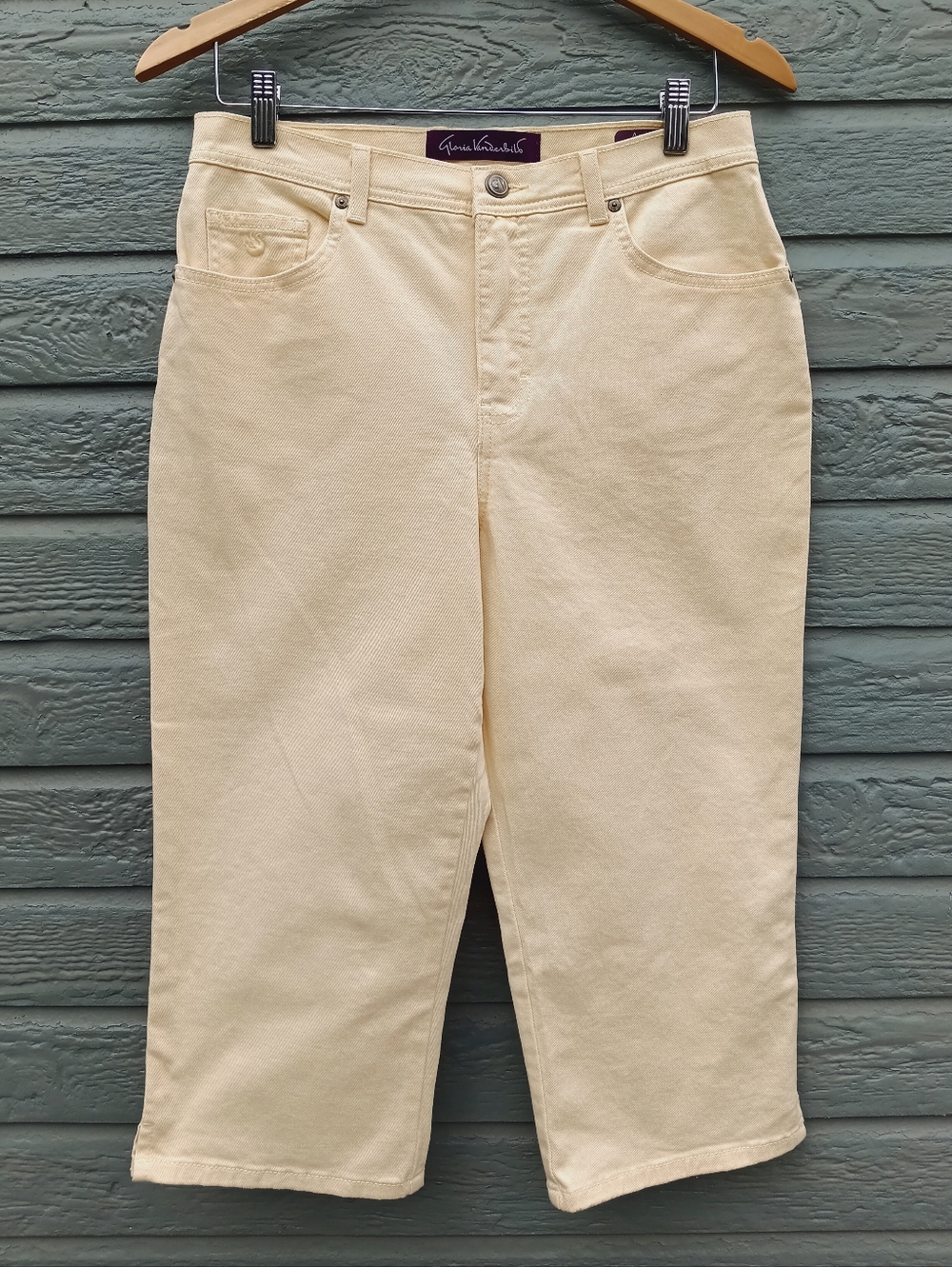 Gloria Vanderbilt Yellow High Rise Cropped Capri Jeans